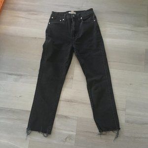 Madewell High Rise Slim Crop Boyjean in Lunar Wash, size 24